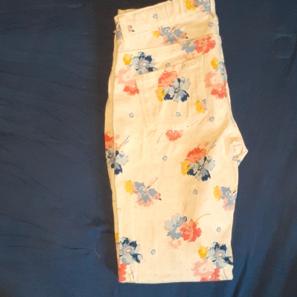 Floral jeans